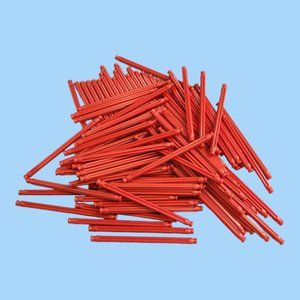 100 Micro K'nex Replacement Parts Red Rod 63 mm